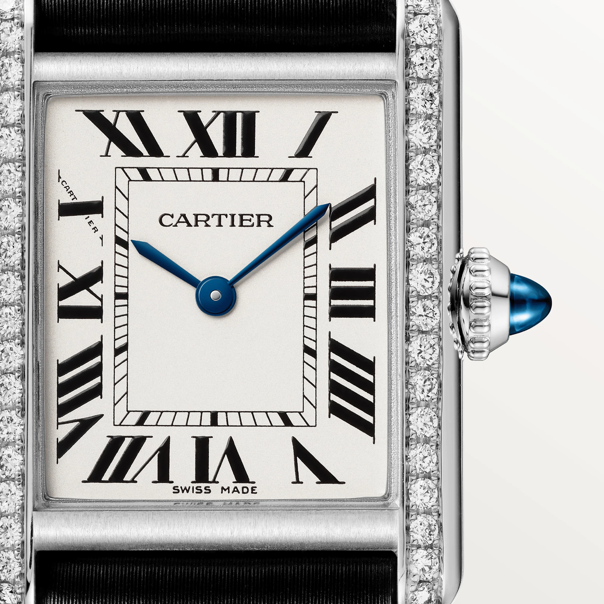 Cartier Tank Stainless steel & Diamond Lady’s Watch, W4TA0017