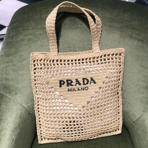 Prada Raffia Tote Bag