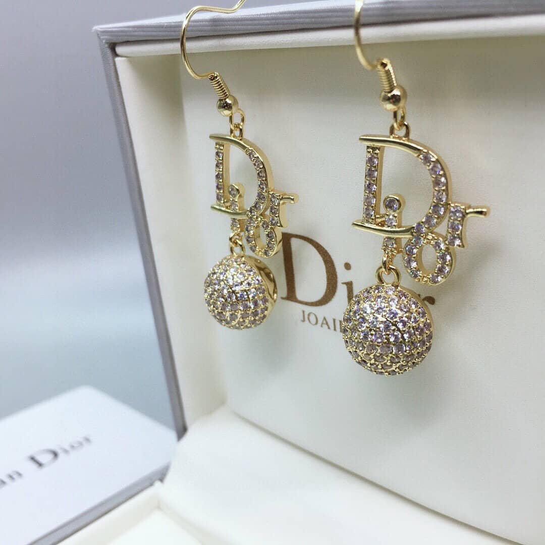 Knockoff Dior Logo Earrings