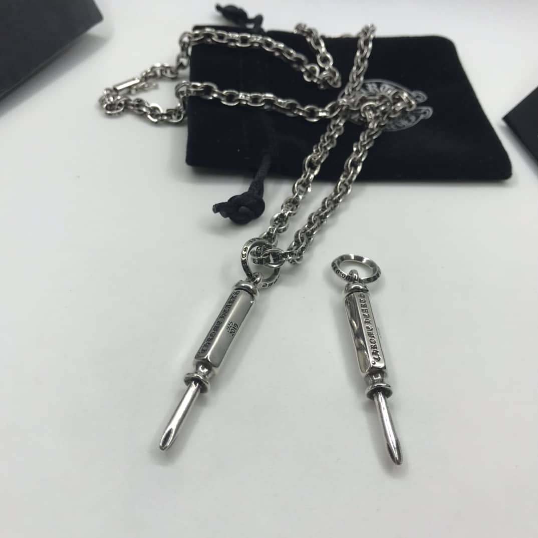 Fake Chrome Hearts Logo Necklace