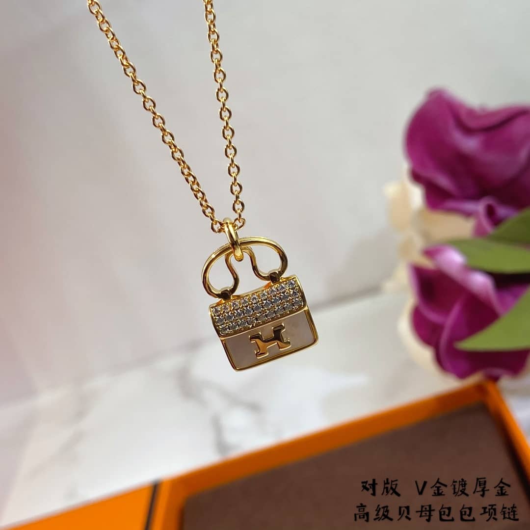 Fake Hermes Logo Necklace