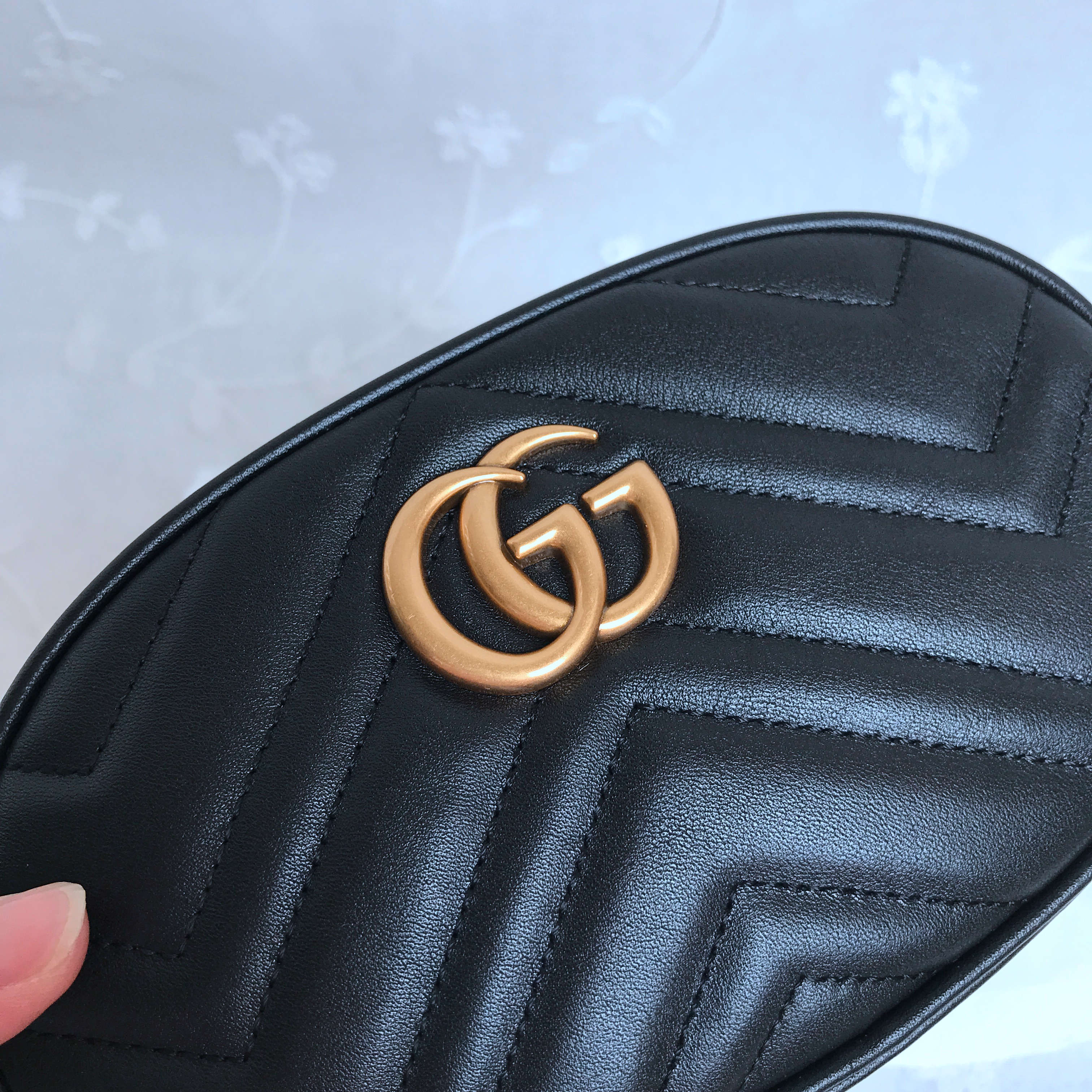 Gucci Marmont Matelasse leather belt bag 476434