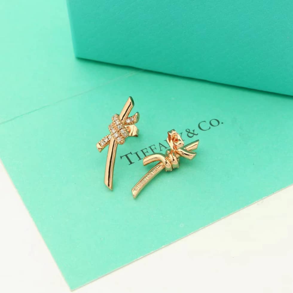 Fake Tiffany Logo Earrings