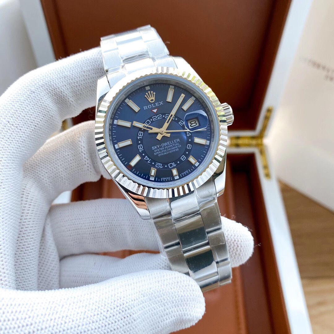 Sky-Dweller 336934 Blue Dial Gold Men's Watch