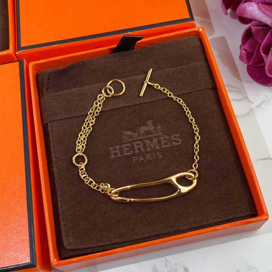 Fake Hermes Logo Bracelet