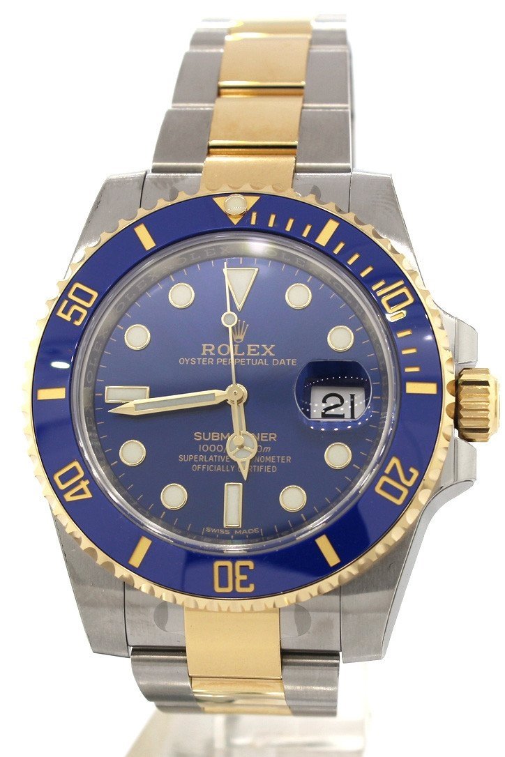 Submariner Date 40 Blue Dial Gold and Steel Watch 116613LB 116613