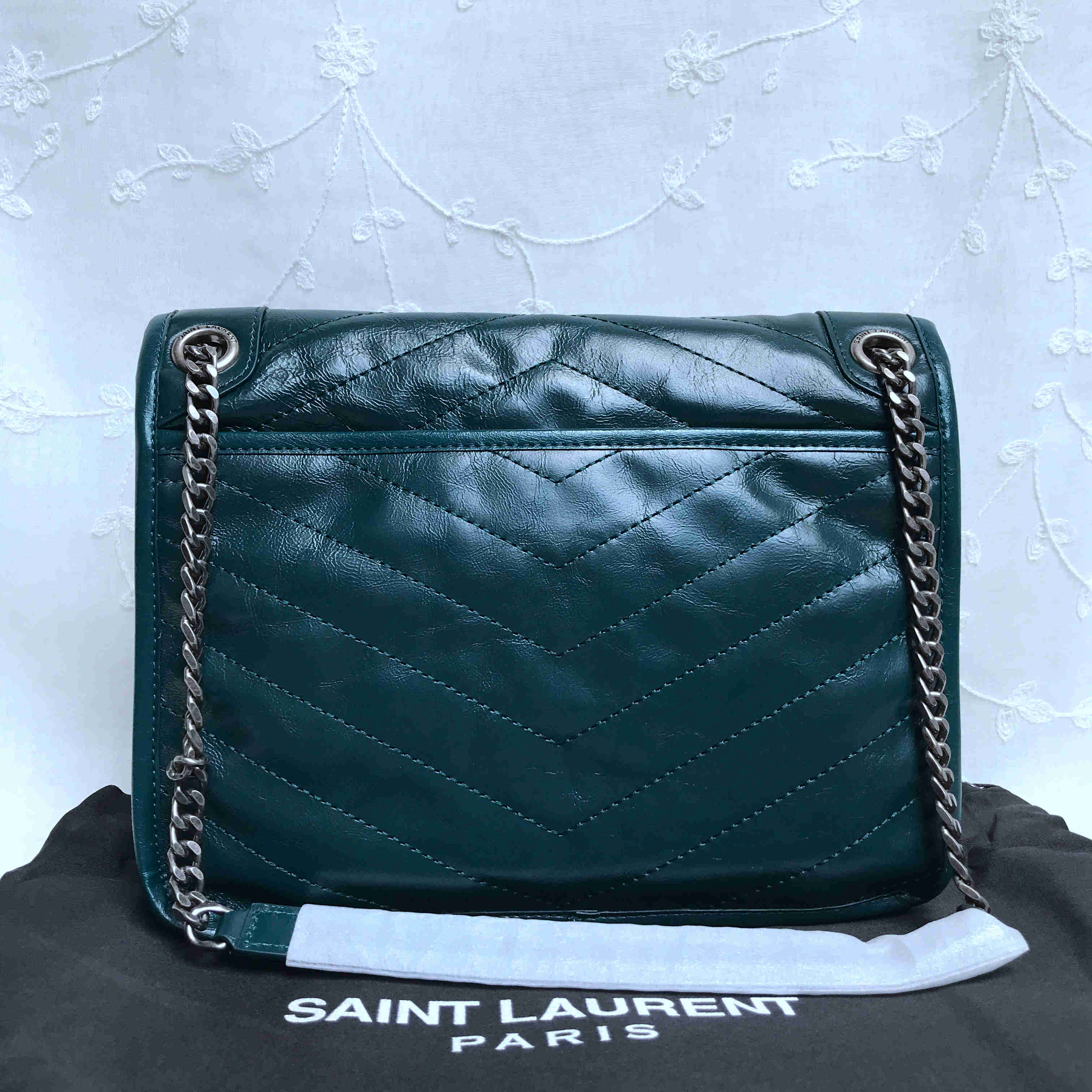 YSL NIKI MEDIUM IN VINTAGE CRINKLED LEATHER