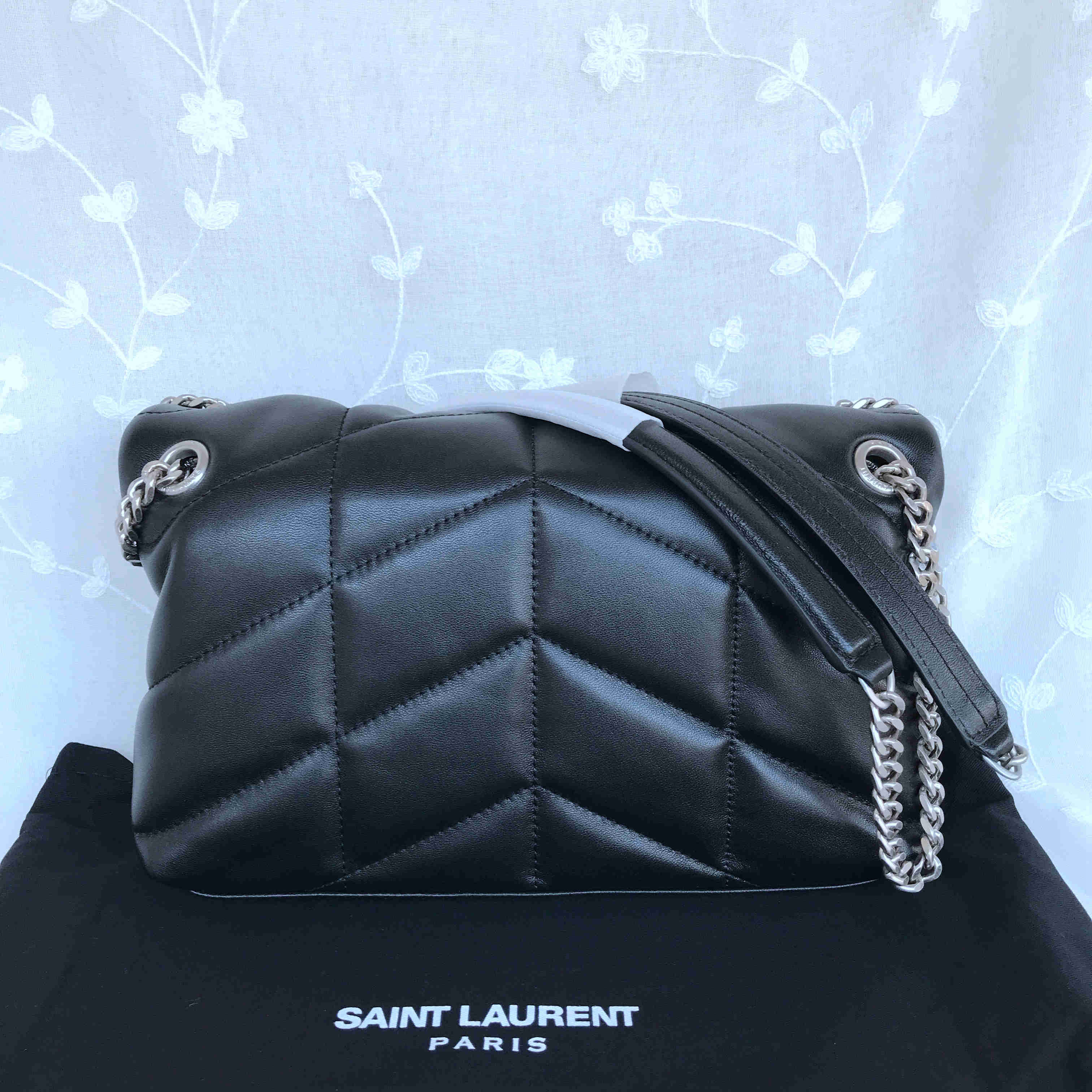 PUFFER SMALL BAG IN QUILTED LAMBSKIN