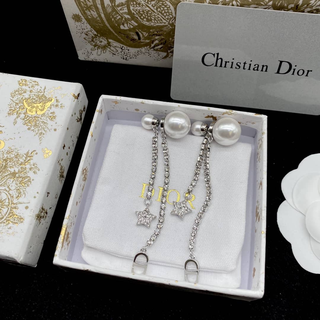 Fake Dior Logo Earrings