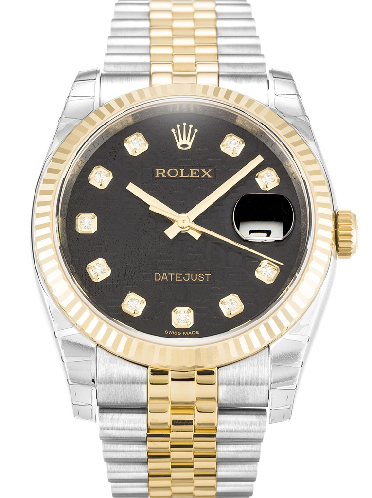 Replica Rolex Datejust 36mm Black Jubilee Dial 116233