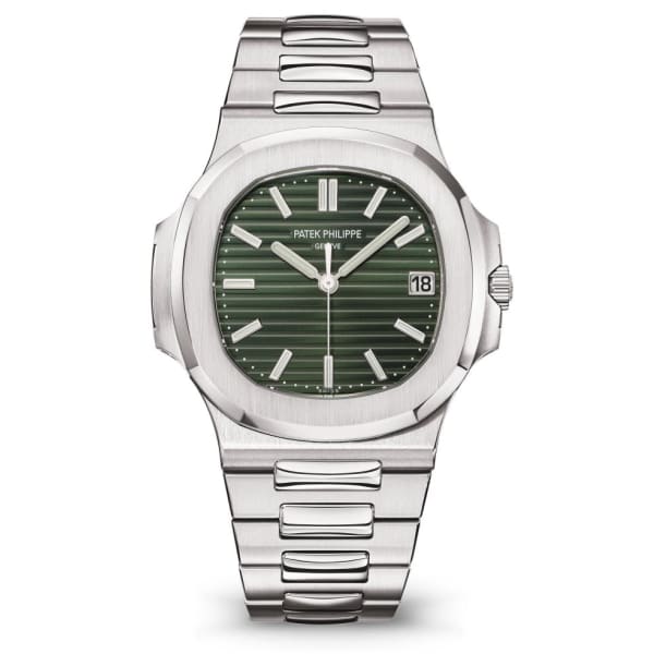 Patek Philippe Nautilus Date Sweep Seconds Stainless Steel Green Dial 5711/1A-014