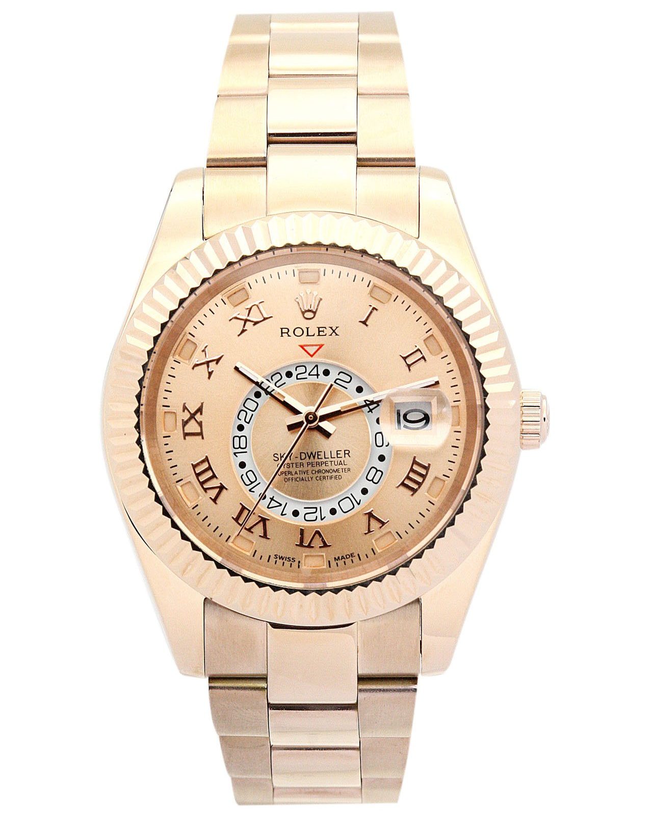 Replica Rolex Sky-Dweller 42mm Champagne Dial 326938-2