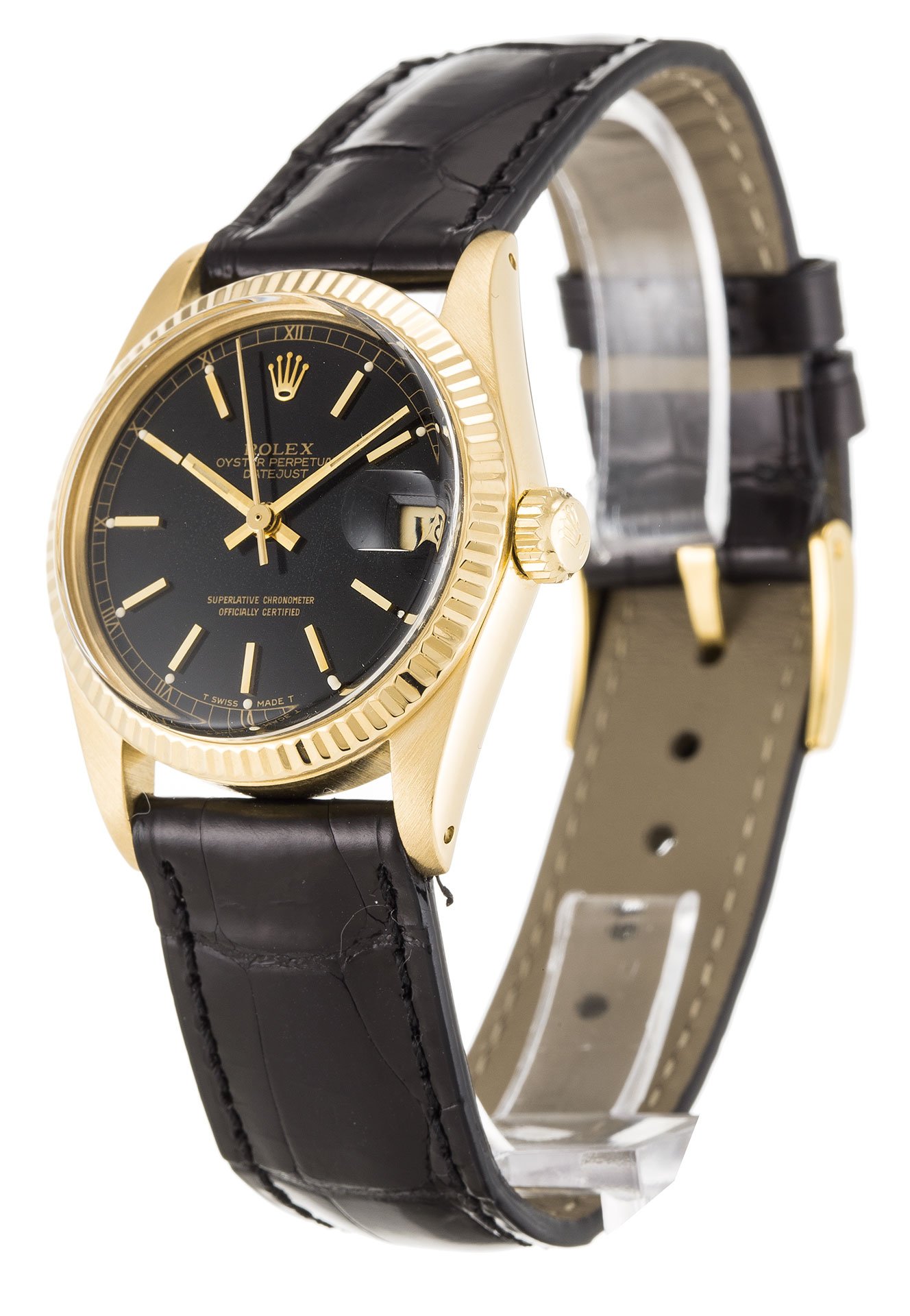 Replica Rolex Datejust Mid-Size 31mm Black Dial 6827