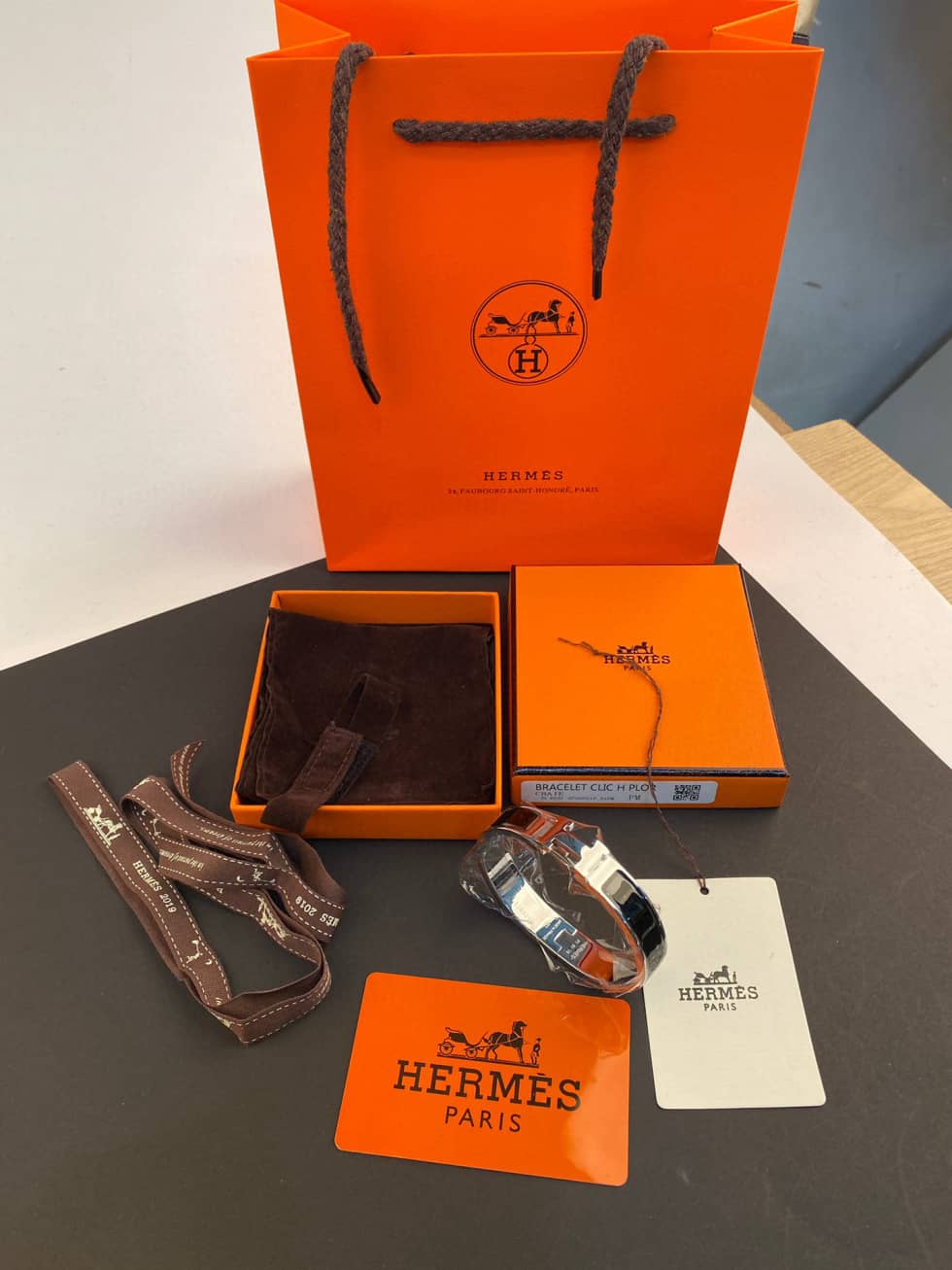 Knockoff Hermes Logo Bracelet