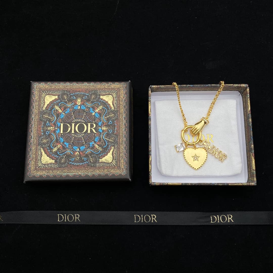 Fake Dior Logo Necklace