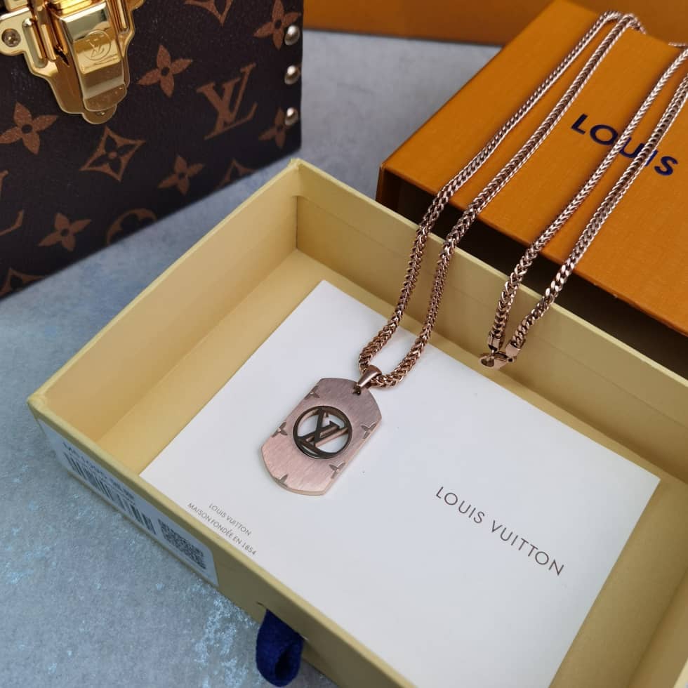 Knockoff Louis Vuitton Logo Necklace