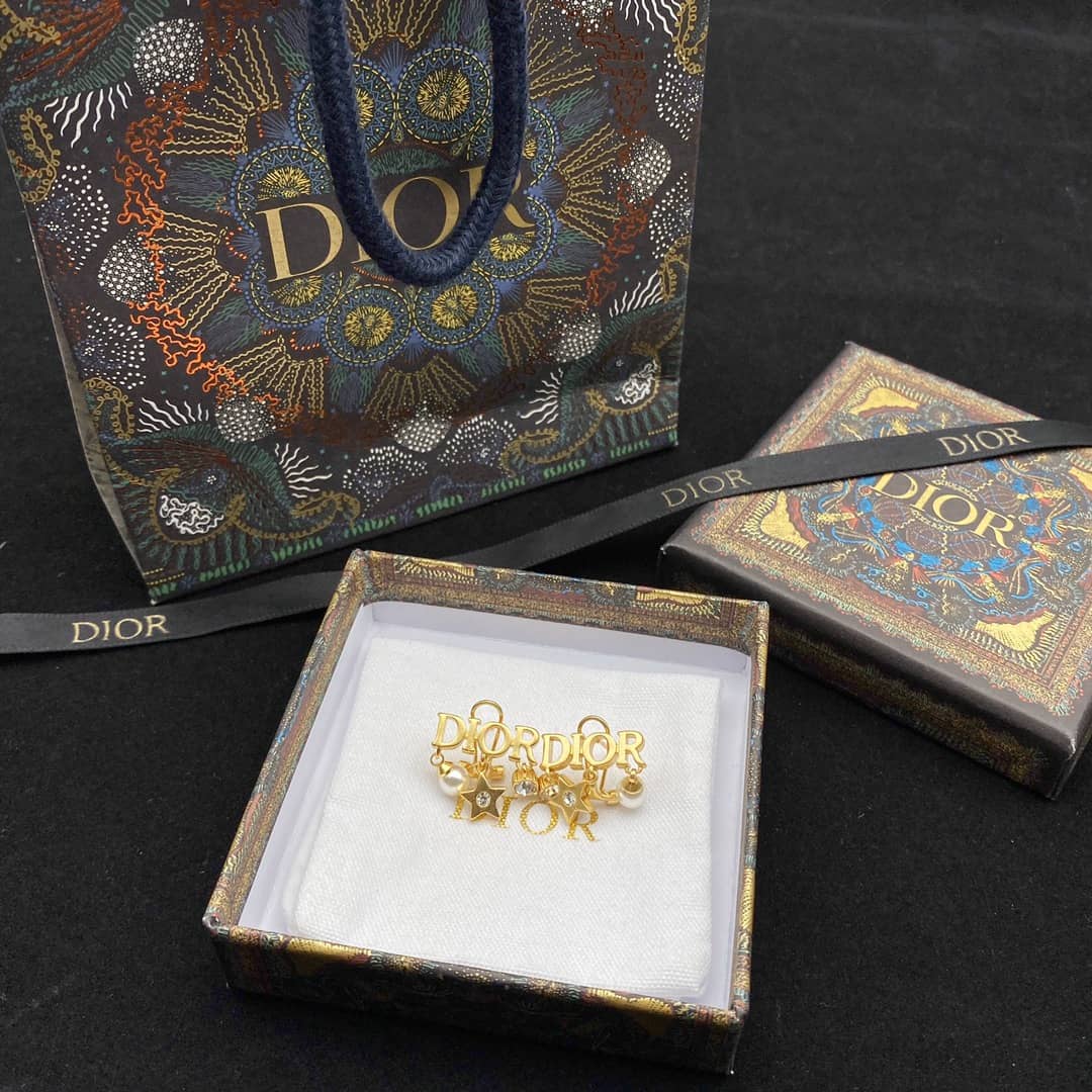 Knockoff Dior Logo Earrings