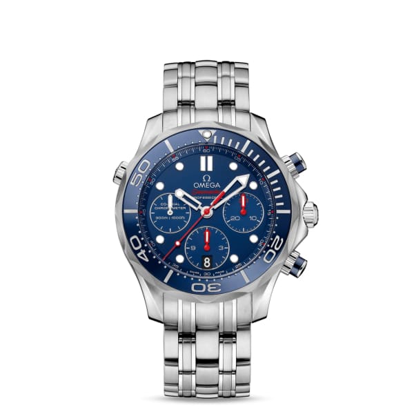 Clone Omega 212.30.42.50.03.001 Seamaster Diver 300 Co-Axial Chronograph 41.5mm Blue