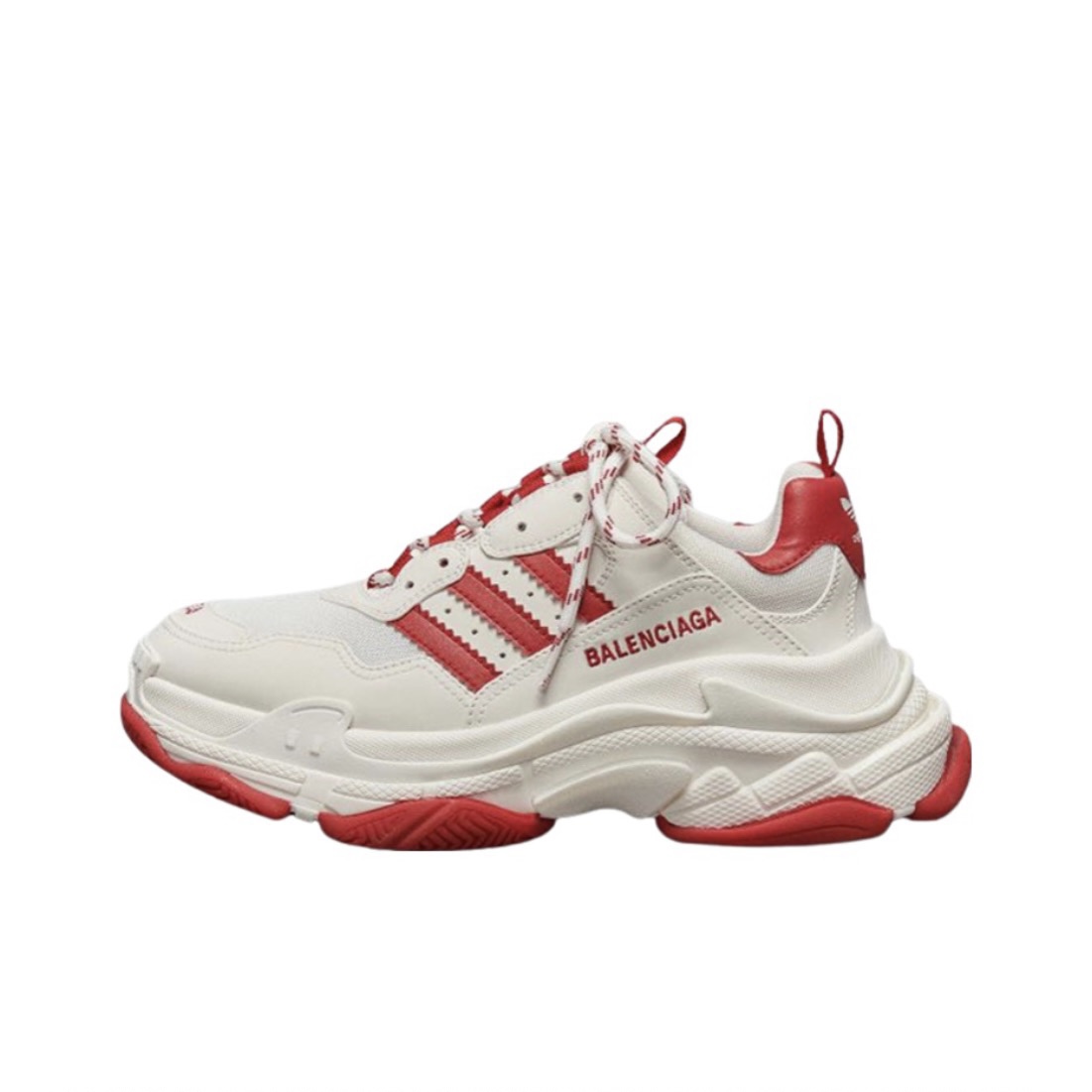 BALENCIAGA X ADIDAS TRIPLE S SNEAKERS WHITE RED IF0166