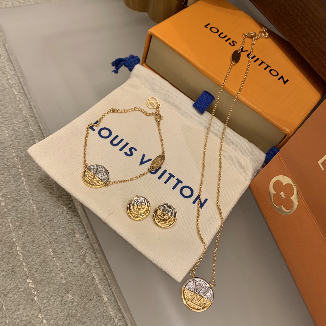 Bracelet jewelry earrings three-piece set