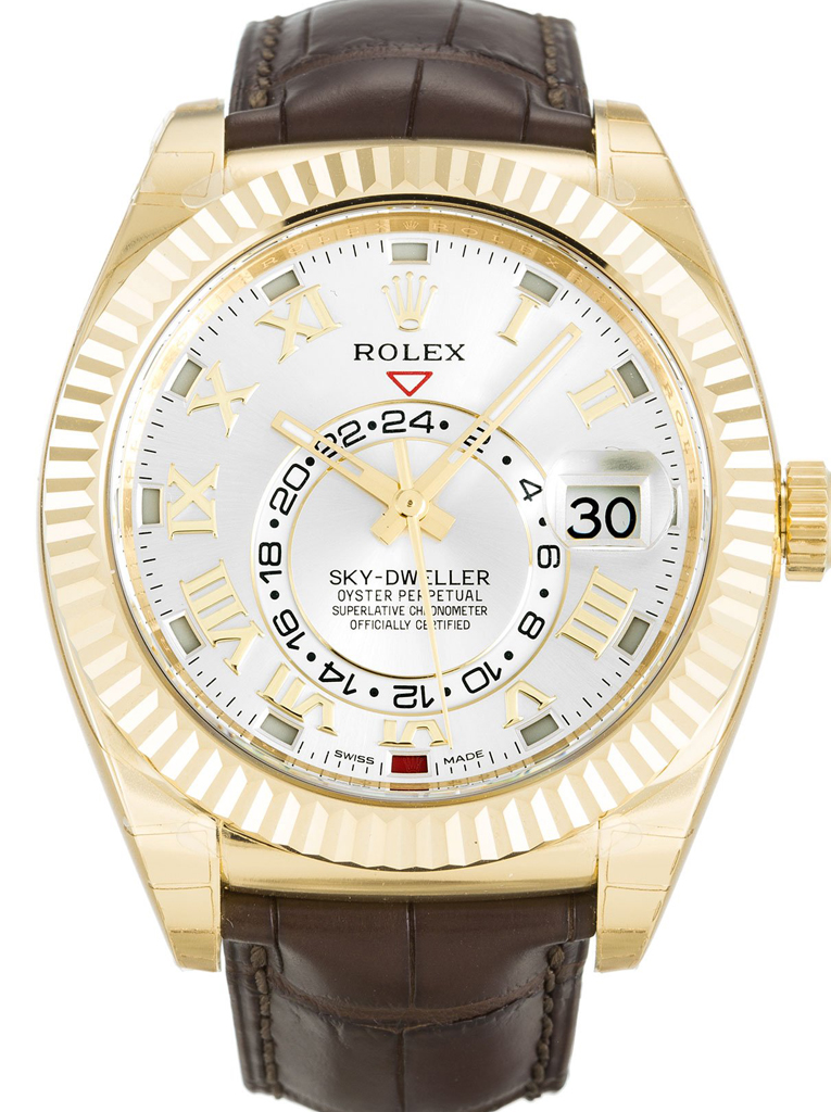 Replica Rolex Sky-Dweller 42mm Silver Dial 326138