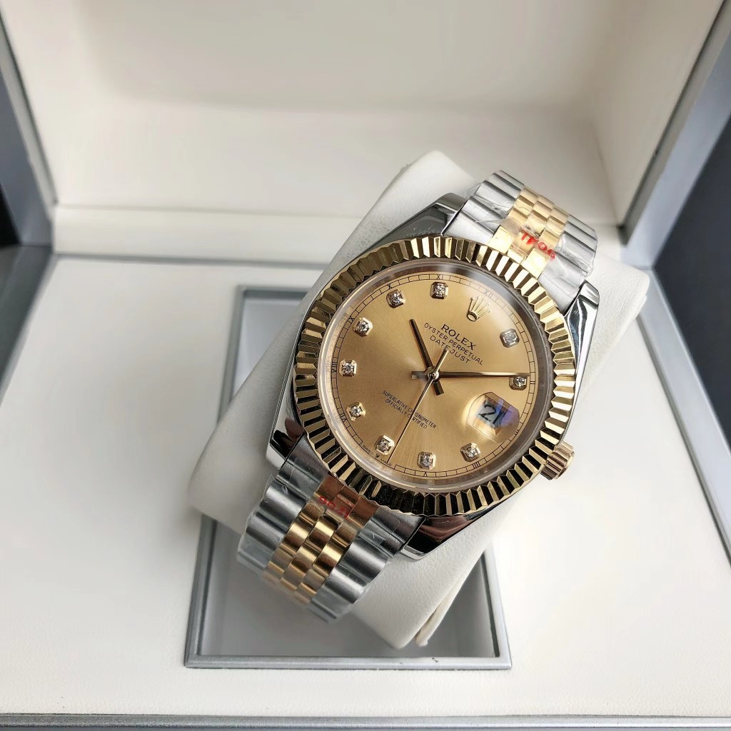 Datejust 41 Gold Dial & Diamond Bezel