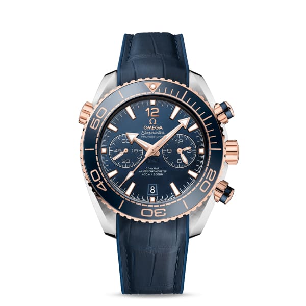 Omega Seamaster Planet Ocean 600M Co-Axial Master Chronometer Chronograph 45.5mm Stainless Steel Sedna Gold Blue Dial 215.23.46.51.03.001