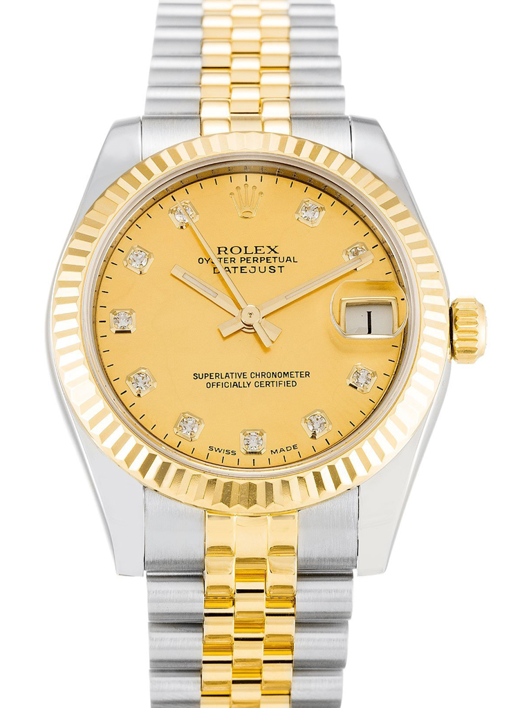 Replica Rolex Lady-Datejust 31mm Champagne Dial 178273