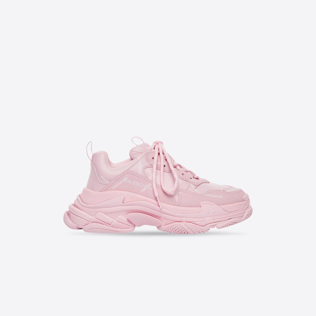 Women's Triple S Sneaker Allover Logo in Pink 524039W2FA15090