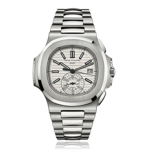 Patek Philippe Nautilus Chronograph Date Stainless Steel White Dial 5980/1A-019