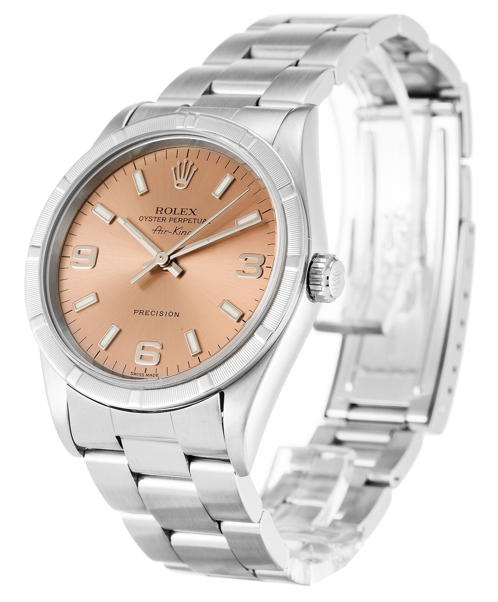 Replica Rolex Air-King 34mm Salmon Dial 14010M