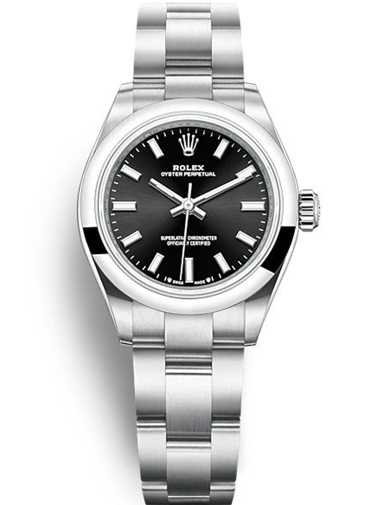 Replica Rolex Oyster Perpetual Lady 28mm Black Dial 276200