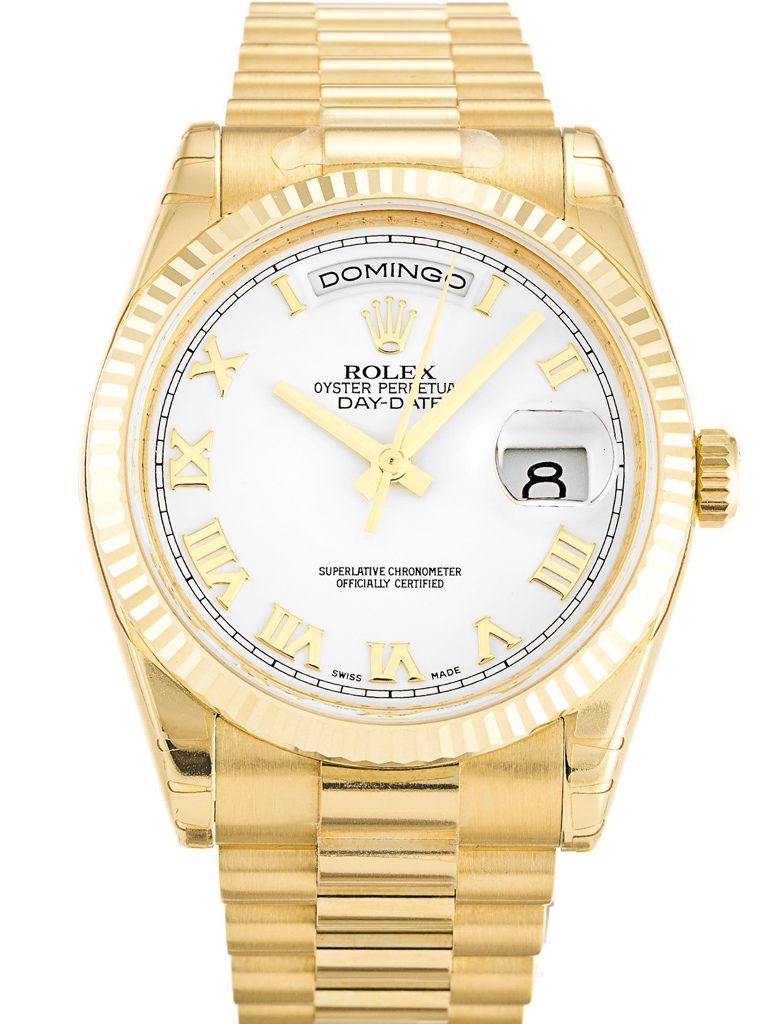 Replica Rolex Day-Date 36mm White Dial 118238