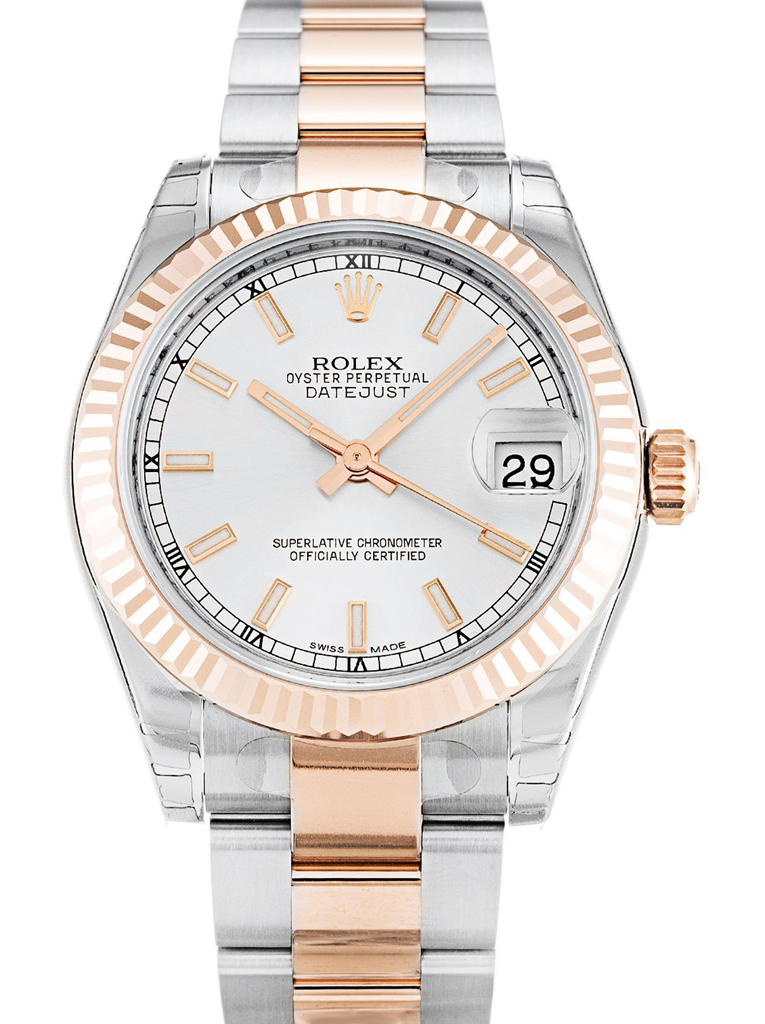 Replica Rolex Datejust Mid-Size 31mm Silver Dial 178271