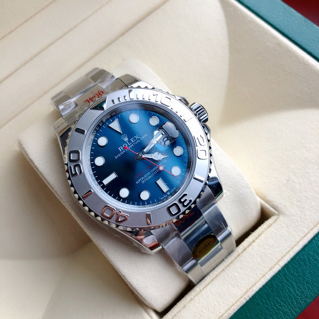 Rolex Blue Stainless Steel Oyster Perpetual 16622 Men's Wristwatch 40 mm