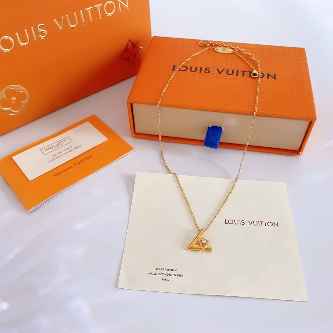 Fake Louis Vuitton Logo Necklace