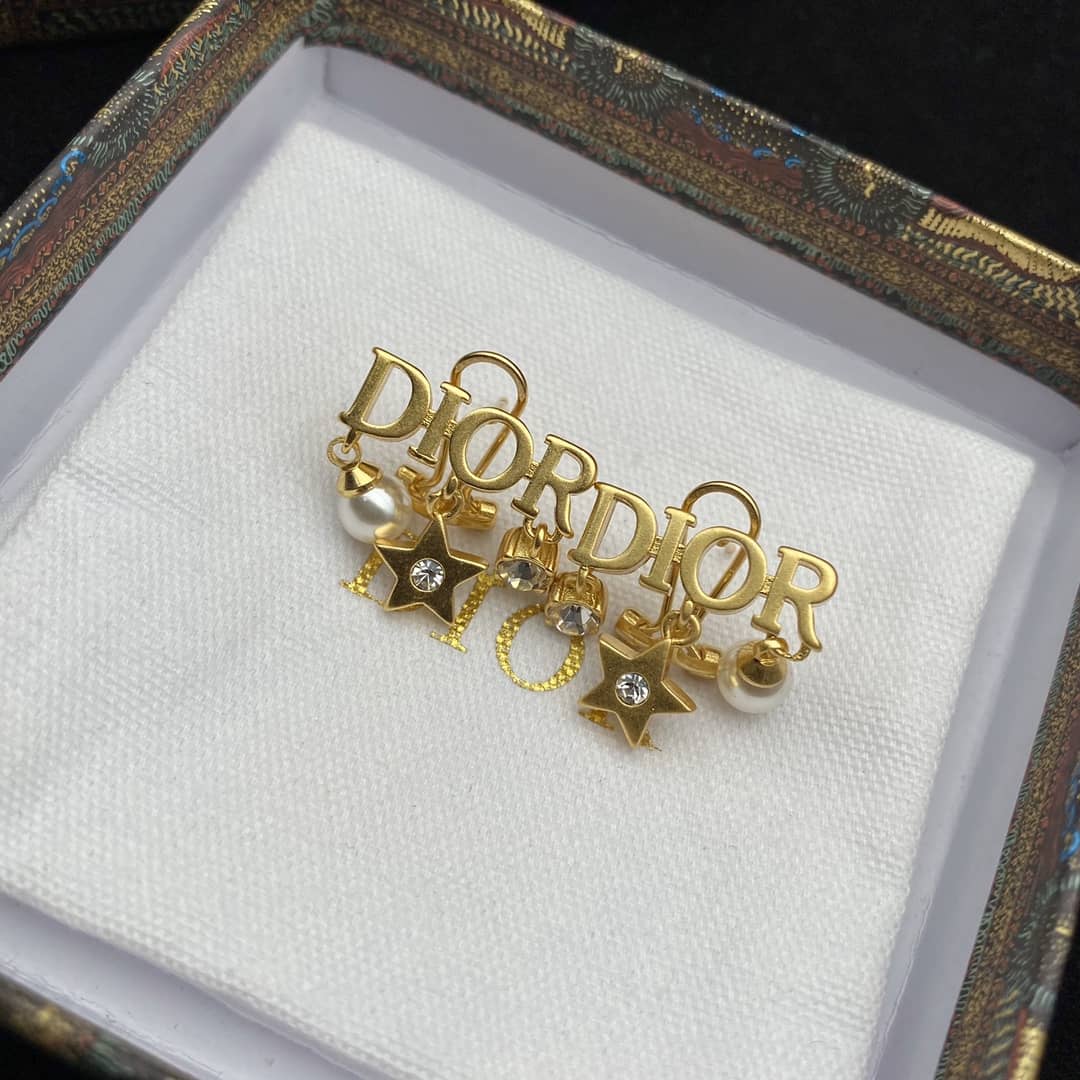 Knockoff Dior Logo Earrings