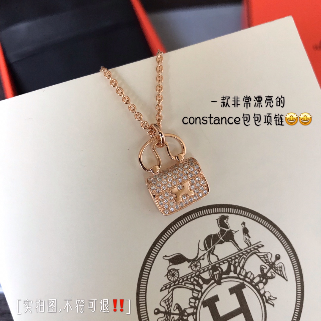 Hermès constance bag necklace