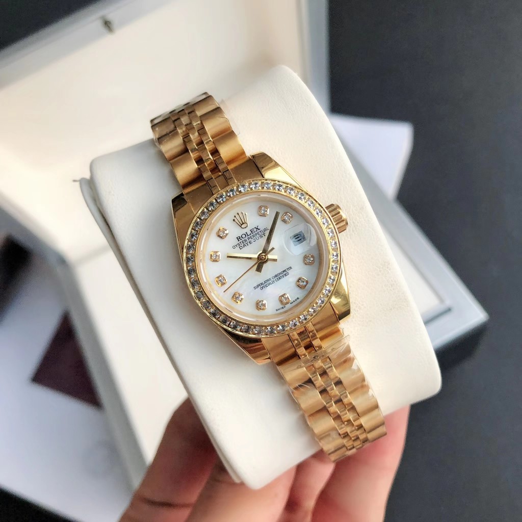 DATEJUST  41MM White Dai lDiamond Bezel Gold Strap