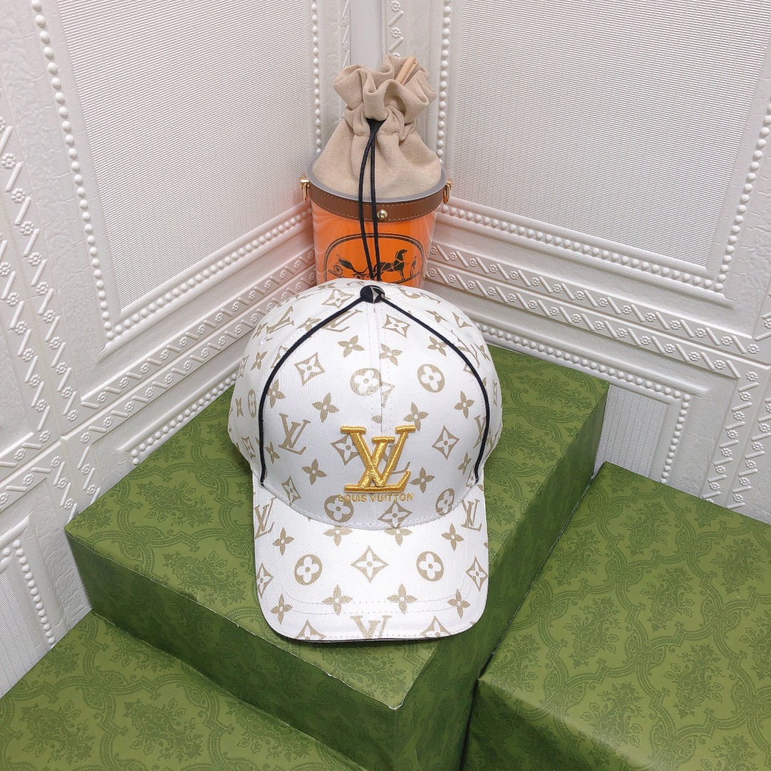 Monogram Embroidered Print Baseball Cap