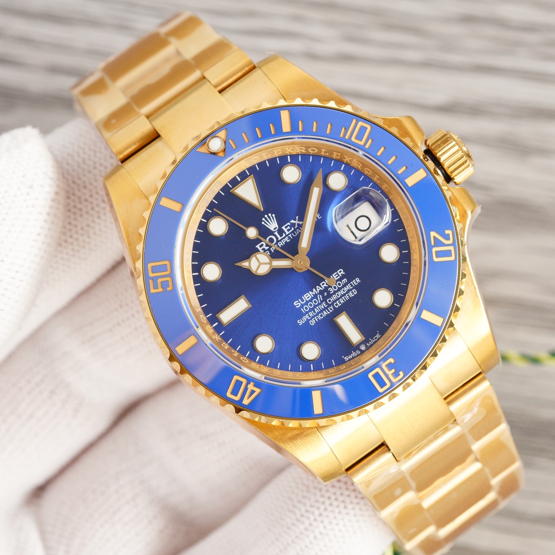Rolex Submariner Date Solid 18k Yellow Gold Men's Watch