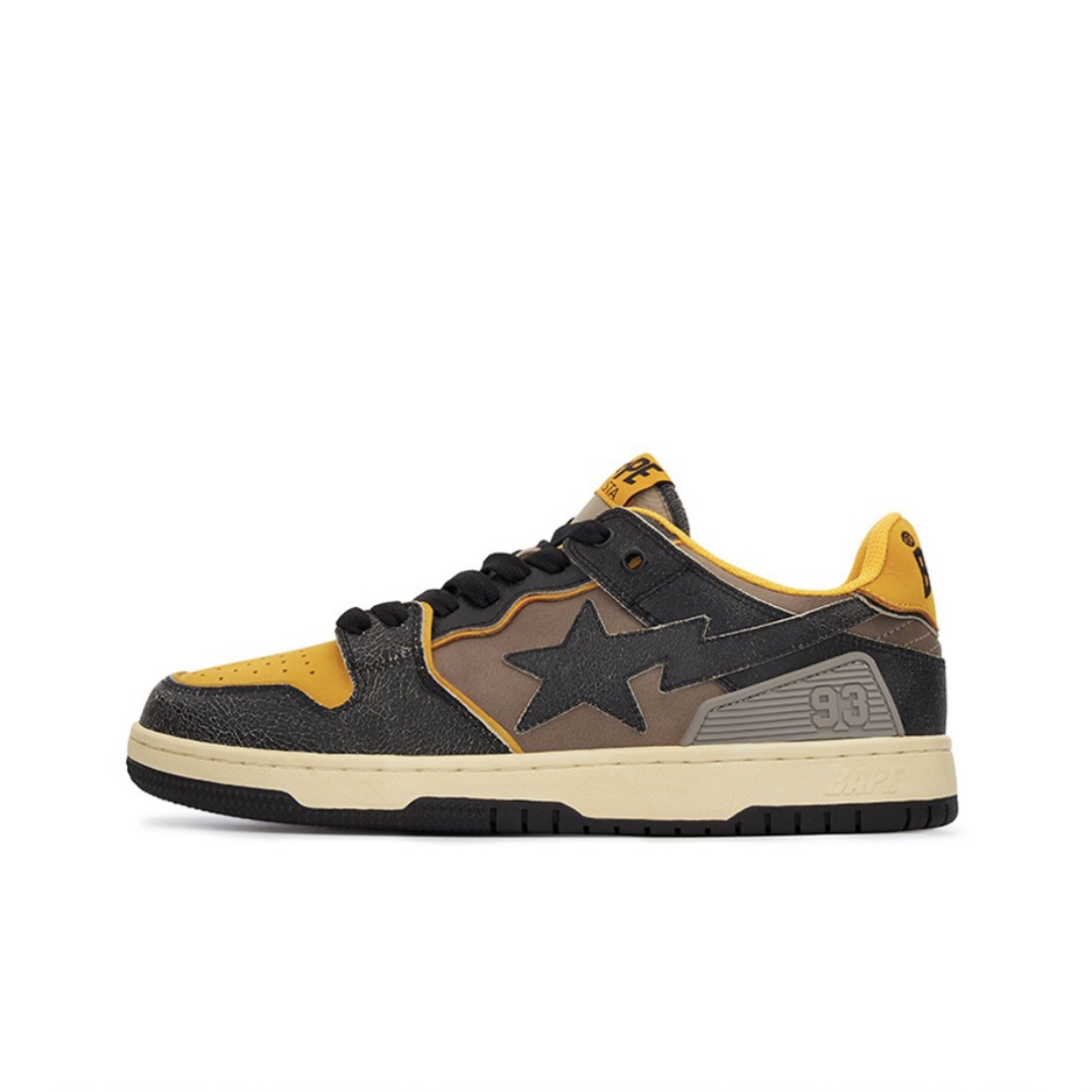 A BATHING APE BAPE SK8 STA VINTAGE BLACK YELLOW 1I20-191-022