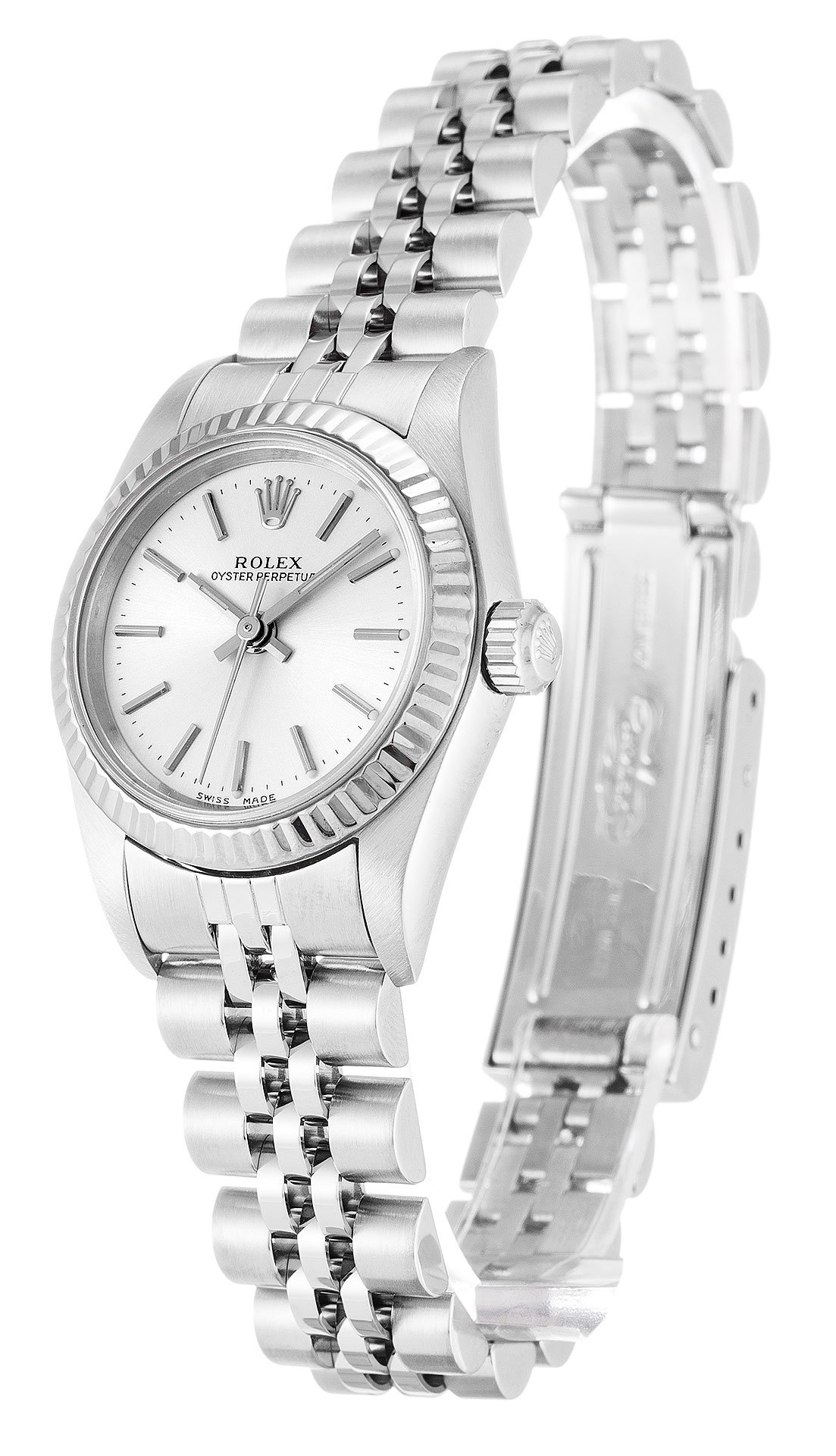 Replica Rolex Oyster Perpetual Lady 26mm Silver Dial 76094