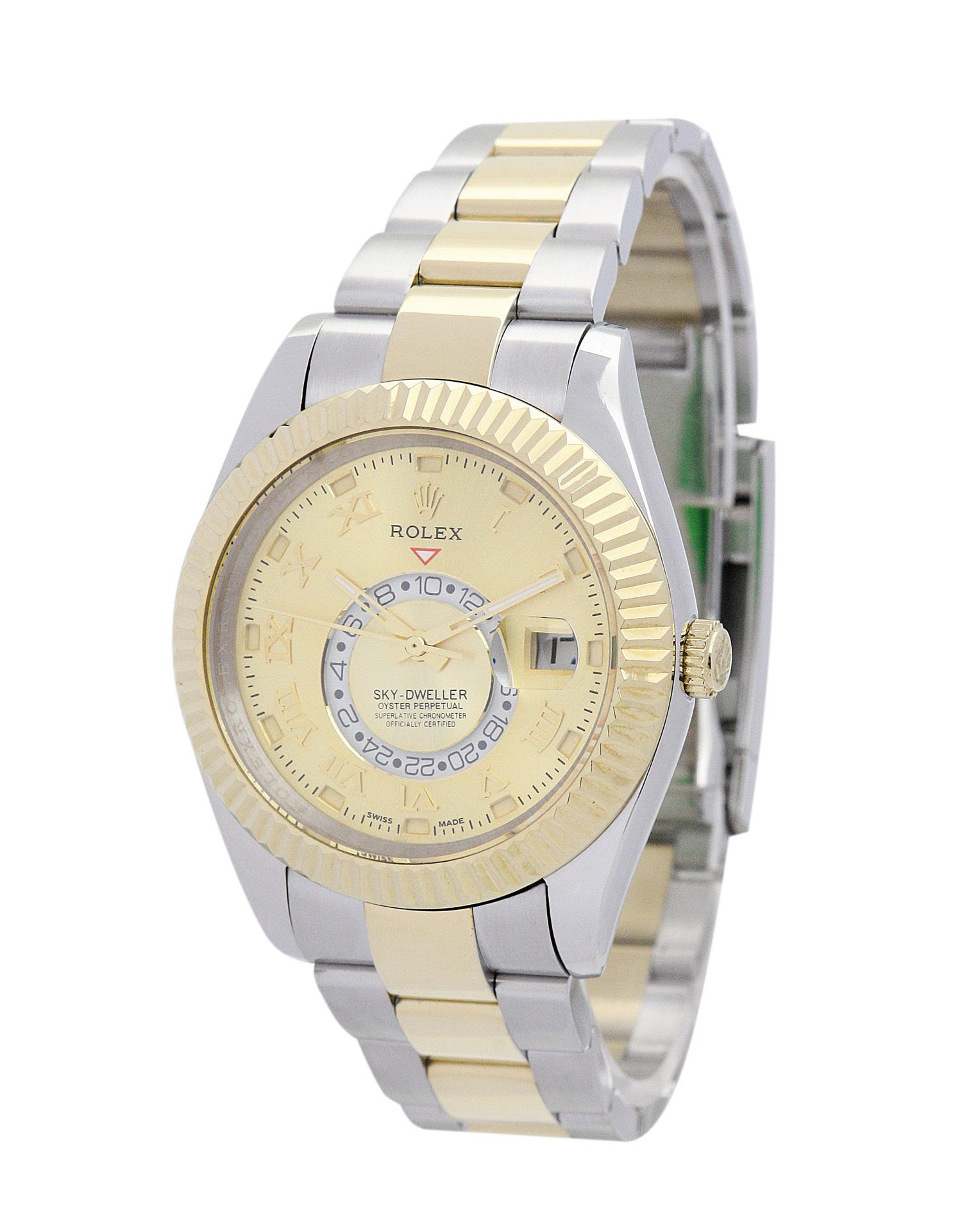 Replica Rolex Sky-Dweller 42mm Gold Dial 326938-2