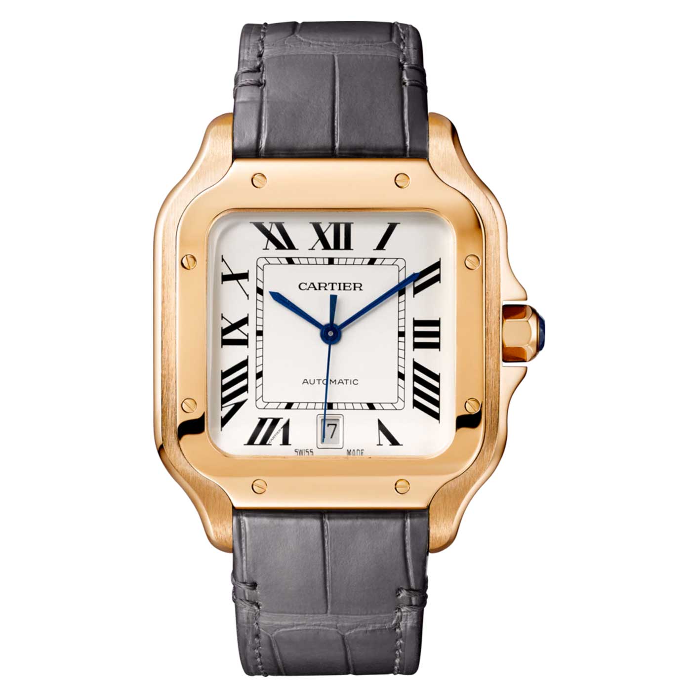 Cartier Santos de Cartier Large Rose Gold Silver Dial WGSA0019