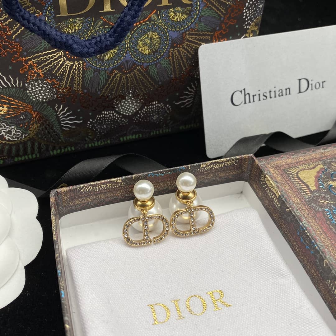 Knockoff Dior Logo Earrings