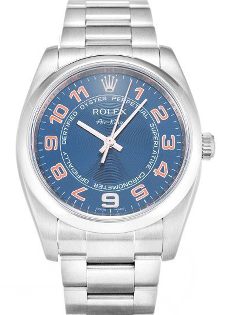 Replica Rolex Air-King 34mm Blue Dial 114200