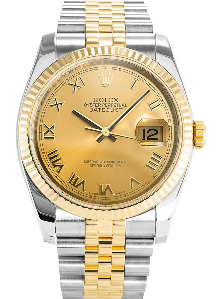 Replica Rolex Datejust 36mm Gold Dial 116233