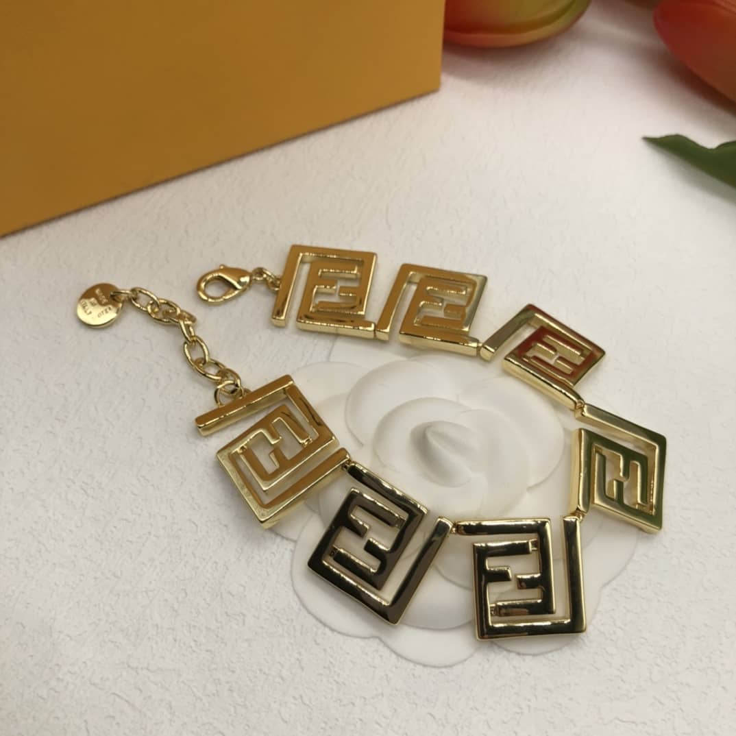 Fake Fendi Logo Bracelet