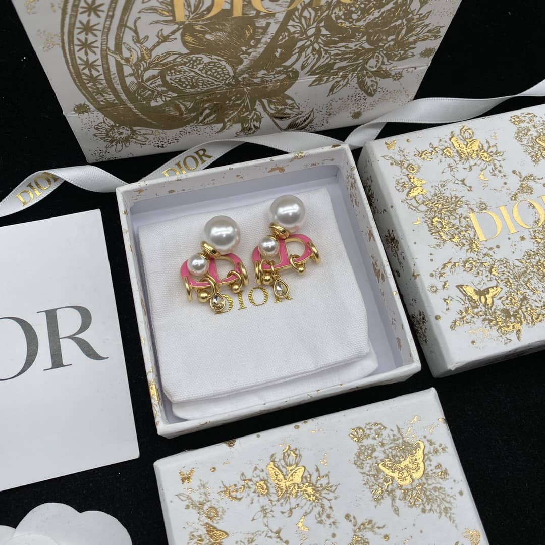 Knockoff Dior Logo Earrings